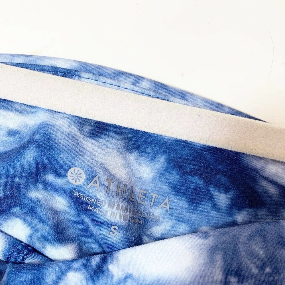 Athleta | Small 7/8 Powervita Tights Tie Dye Blue - Picture 7 of 7